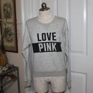 Victoria Secret PINK Grey & Black Sweatshirt, XS